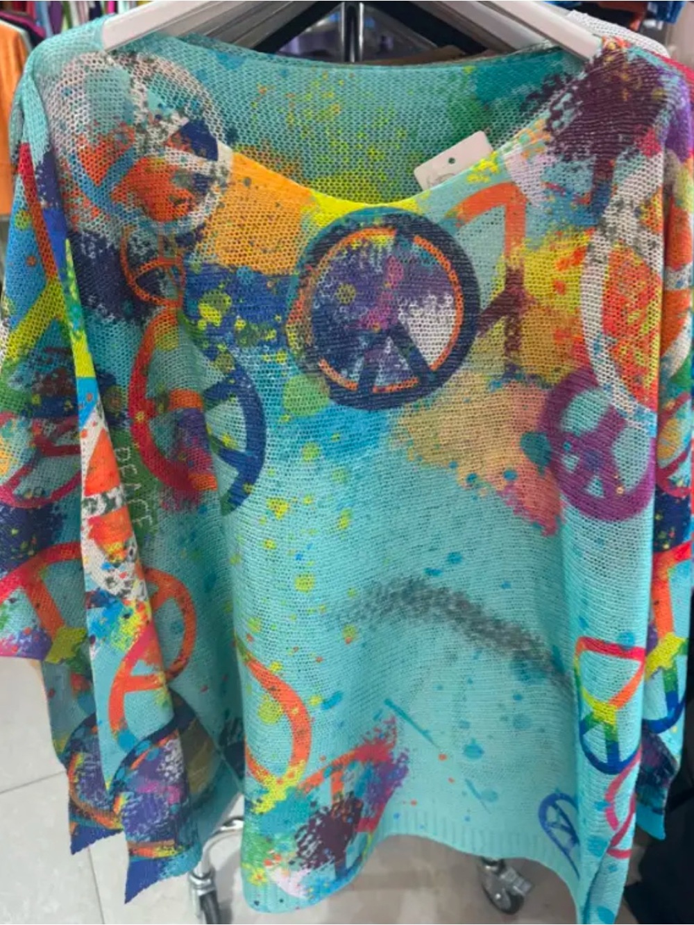 LOOWIE - Made in Italy  Peace Sign Knit Sweater